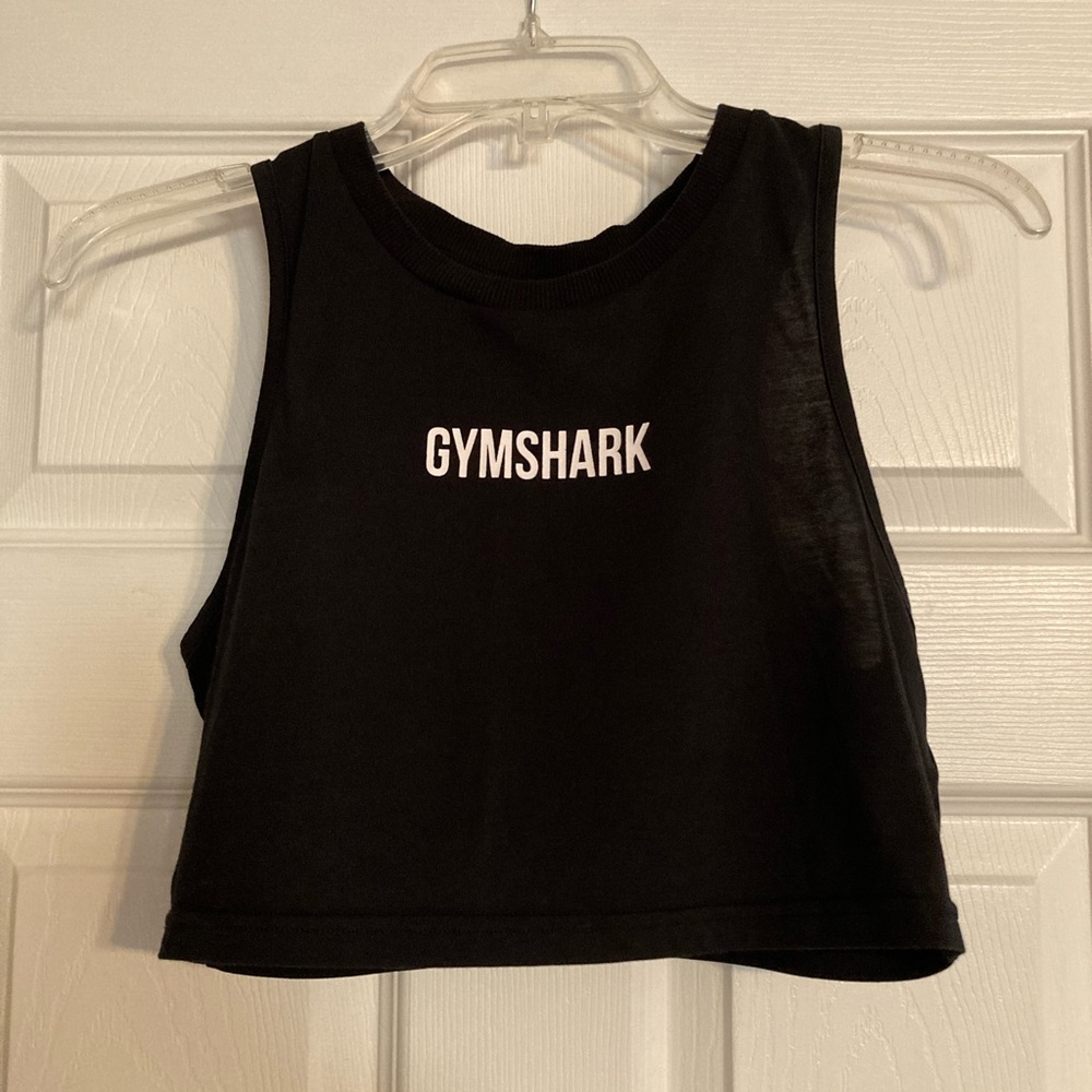 Gymshark Black Cotton Cropped Tank